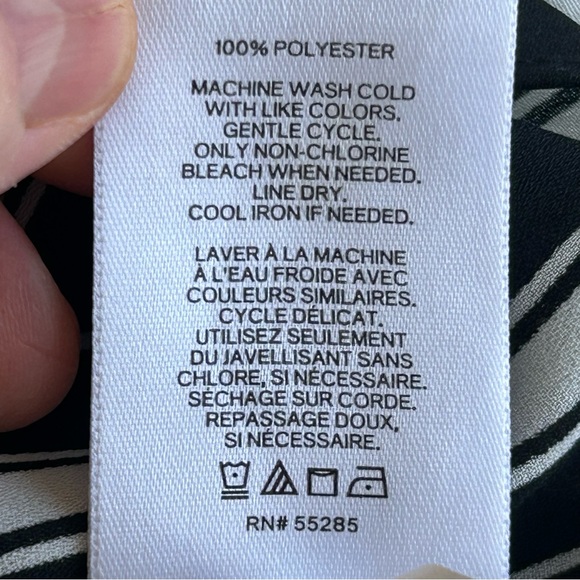 Express Stripe Dress Work Blouse Top Shirt - Picture 8 of 9